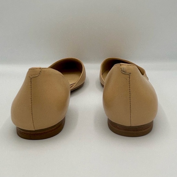 MARC FISHER Sunny Half D'orsay Flat In Beige Leather Size 7.5 - Picture 8 of 12